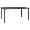 vidaXL Mesa de comedor de jard&iacute;n acero gris antracita 150x90x74 cm