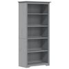 vidaXL Librer&iacute;a BODO 5 estantes madera maciza pino gris 82x40x173 cm