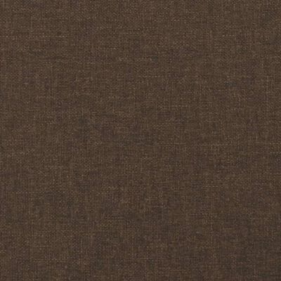 vidaXL Cama box spring con colchón tela marrón oscuro 180x200 cm