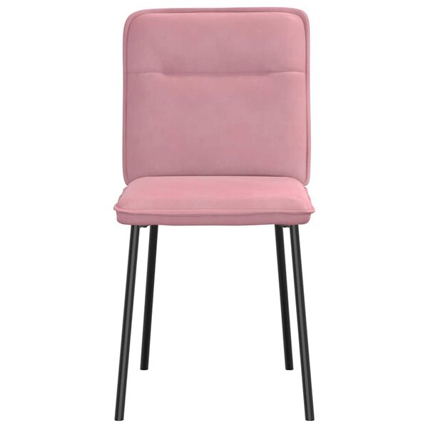 vidaXL Sillas de comedor 2 unidades terciopelo rosa