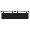 vidaXL Cabecera Colgante Liso Negro 190 x 55 x 5 cm tela