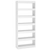 vidaXL Estanter&iacute;a/divisor madera de ingenier&iacute;a blanco 80x30x198 cm