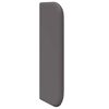 vidaXL Orejas de Cabecera 2 pcs Gris 40 x 16 x 5 cm Cuero sintético