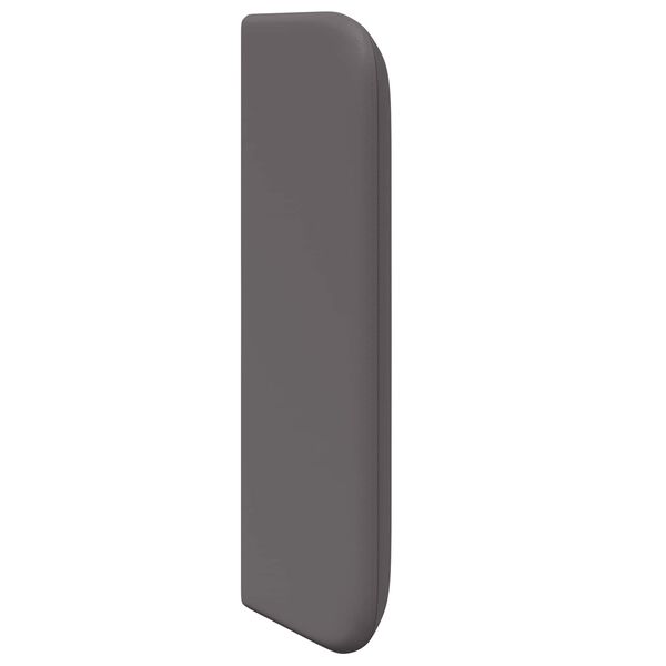 vidaXL Orejas de Cabecera 2 pcs Gris 40 x 16 x 5 cm Cuero sintético