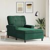 vidaXL Sill&oacute;n reclinable Verde oscuro 91 x 157 x 91 cm Terciopelo