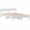 vidaXL Estructura de cama sin colch&oacute;n madera de pino blanca 140x190 cm
