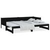 vidaXL Sof&aacute; cama extra&iacute;ble sin colch&oacute;n negro 2x(90x190) cm