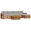 vidaXL Conjunto de sof&aacute;s de exterior 6 uds. Gris Natural y Claro