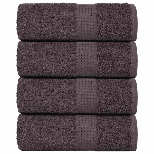 vidaXL Toallitas de baño FROGN 4 uds antracita 15x21 cm 360 g/m²