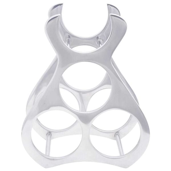 vidaXL Estante de Vino Plateado 23 x 14 x 28 cm Aluminio