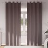 vidaXL Cortinas Opacas con Anillas 2 pcs Marr&oacute;n Oscuro 260 x 140 cm