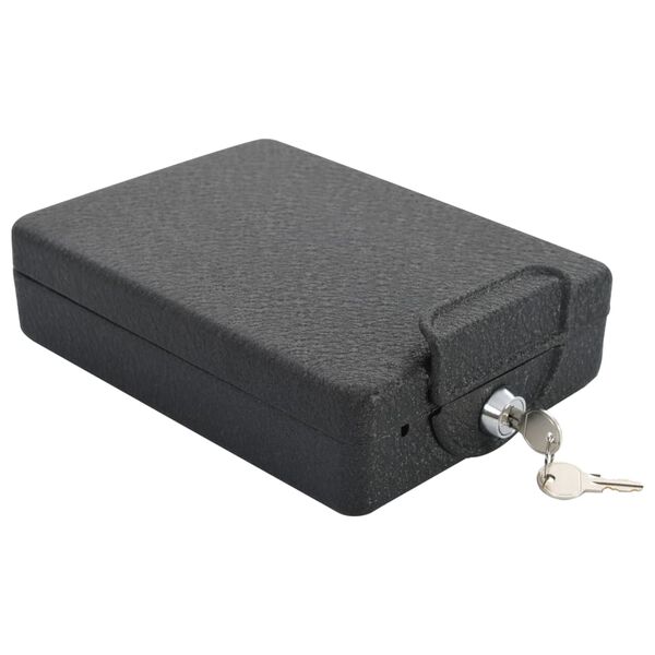 vidaXL Caja fuerte para coche de acero negro 21,8x16x7 cm