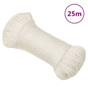 vidaXL Cuerda de trabajo polipropileno blanco 3 mm 25 m