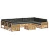 vidaXL Conjunto de sof&aacute;s de exterior 10 uds. Blanco y Antracita