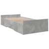 vidaXL Cama con cajones madera ingenier&iacute;a gris hormig&oacute;n 100x200 cm