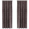 vidaXL Cortinas de Terciopelo 2 uds. Marr&oacute;n 260 x 140 cm Terciopelo