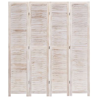 vidaXL Biombo divisor de 4 paneles madera 140x165 cm