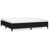 vidaXL Cama sin colch&oacute;n tela negro 200x200 cm