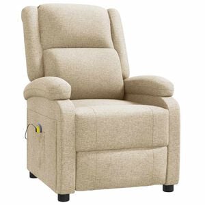 vidaXL Sill&oacute;n de masaje de tela color crema