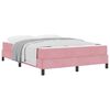 vidaXL Cama tipo Box Spring con colchón Rosa 140 x 190 cm tela