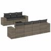 vidaXL Set de sof&aacute;s de jard&iacute;n 8 pzas y cojines rat&aacute;n sint&eacute;tico gris