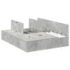 vidaXL Cama con almacenamiento con puerta Gris Concreto 150 x 200 cm