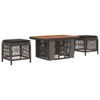 vidaXL Conjunto de Comedor de Jard&iacute;n 3 uds. Gris y Gris Oscuro