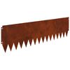 vidaXL Borde de C&eacute;sped 10 pcs 103 x 30 cm Acero Oxidado