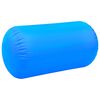 vidaXL Rollo hinchable de gimnasia con bomba PVC azul 120x75 cm