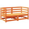 vidaXL Juego de sof&aacute;s de jard&iacute;n 2 pzas madera maciza pino marr&oacute;n cera