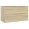 vidaXL Armario lavabo madera contrachapada roble Sonoma 80x38,5x45cm