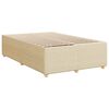 vidaXL Cama box spring con colch&oacute;n tela color crema 120x190 cm