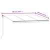 vidaXL Toldo retr&aacute;ctil autom&aacute;tico crema 500x350 cm