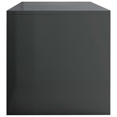 vidaXL Mueble de TV madera contrachapada gris brillante 120x40x40 cm
