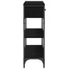 vidaXL Mesa Consola Roble Negro 72.5 x 25 x 75 cm Madera de ingenier&iacute;a