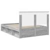 vidaXL Estructura de cama con cabecera Gris Sonoma 140 x 200 cm