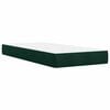 vidaXL Cama box spring con colch&oacute;n terciopelo verde oscuro 100x200 cm