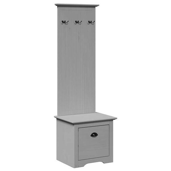 vidaXL Mueble de entrada con ganchos BODO gris 50x40x157 cm