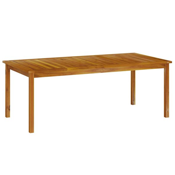 vidaXL Mesa de jardín de madera maciza de acacia 200x100x74 cm