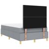 vidaXL Cama tipo Box Spring con colch&oacute;n Gris Claro 120 x 200 cm tela