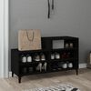 vidaXL Mueble zapatero madera contrachapada negro 102x36x60 cm