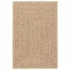 vidaXL Alfombra ZIZUR aspecto yute interior/exterior beige 140x200 cm