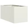 vidaXL Jardinera de acero laminado en fr&iacute;o blanco 40x80x40 cm