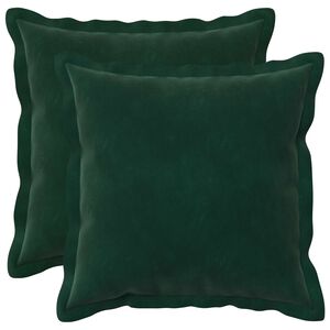 vidaXL Funda de almohada 2 pcs HOUTEN Verde oscuro 30 x 30 cm