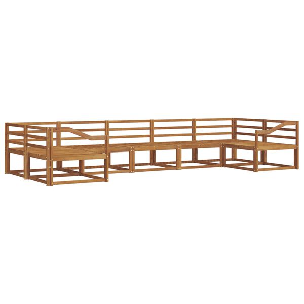 vidaXL Conjunto de sof&aacute;s de exterior 7 pcs Natural