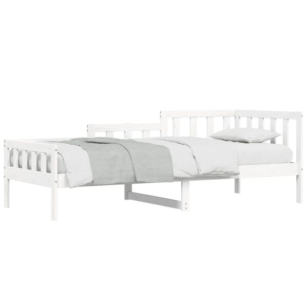vidaXL Sof&aacute; cama sin colch&oacute;n madera maciza de pino blanco 80x200 cm