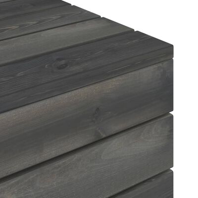 vidaXL Muebles palets de jardín 4 pzas madera maciza pino gris oscuro