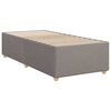 vidaXL Cama box spring con colch&oacute;n tela gris taupe 90x190 cm