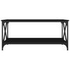 vidaXL Mesa de centro madera contrachapada y hierro negro 100x50x45 cm