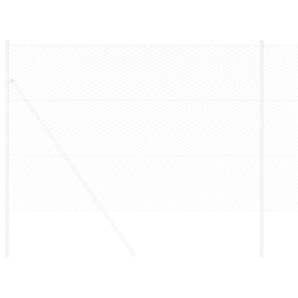 vidaXL Cerca Hexagonal Plateado 1,6 x 10 m Acero galvanizado